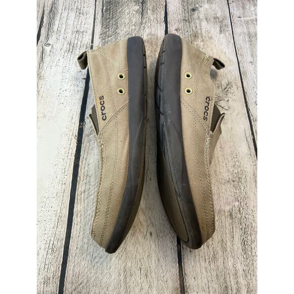 CROCS Men’s Walu Khaki Casual Slip-On Loafers / Size: 12 - Picture 5 of 11